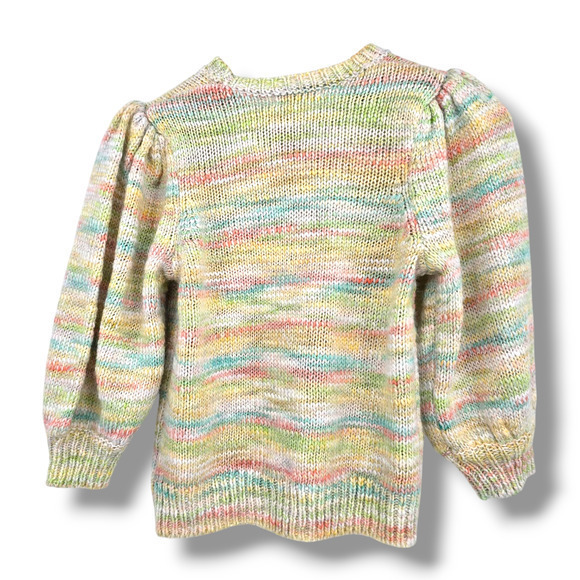 BB Dakota Steve Madden Women's Sweet Tooth‎ Puff Sleeve Cropped Sweater Size XS - Picture 2 of 9